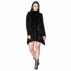Banned Alternative Velvet Mini Dress - Goth Crush