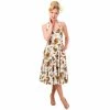 Banned Neckholder Dress - Aloha Tiki White