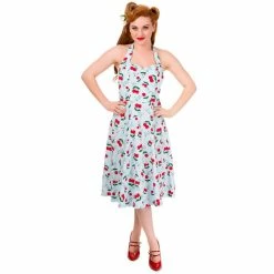 Banned Neckholder Dress - Cherry Blind Side