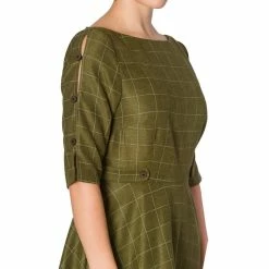 Banned Retro Vintage Dress - Cheeky Check Khaki -The Rock Shop - shop banned retro vintage dress cheeky check khaki3