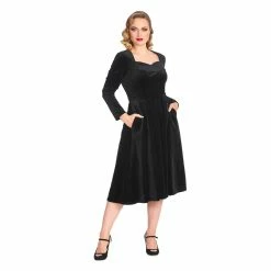 Banned Retro Vintage Dress - Royal Evening Black