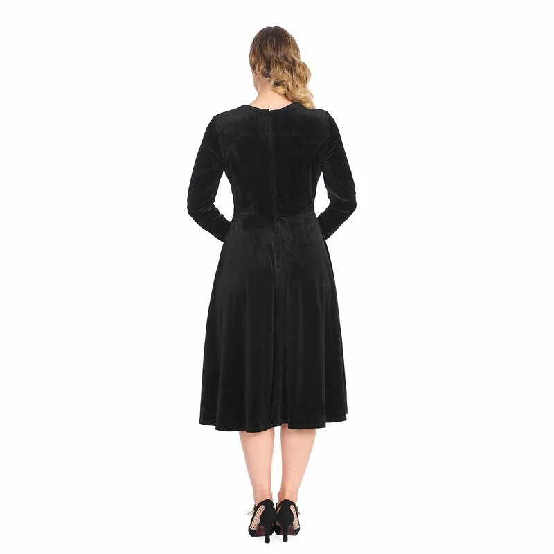 Banned Retro Vintage Dress - Royal Evening Black 3 Banned Retro Vintage Dress - Royal Evening Black - Image 3