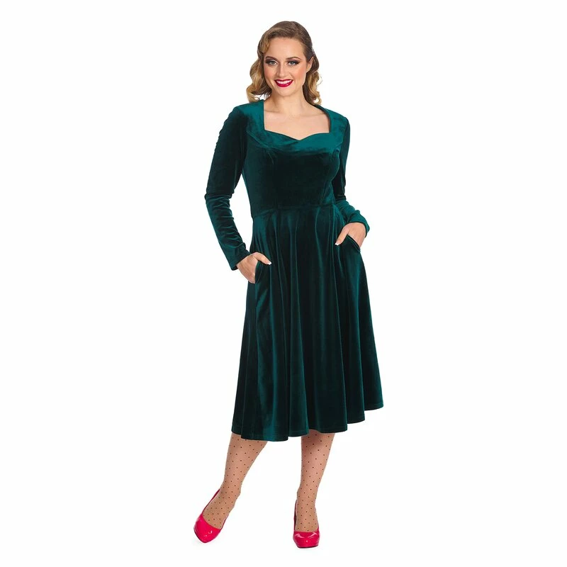 Banned Retro Vintage Dress - Royal Evening Emerald 1 Banned Retro Vintage Dress - Royal Evening Emerald