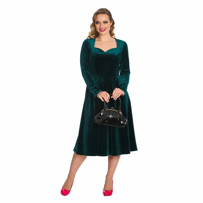 Banned Retro Vintage Dress - Royal Evening Emerald 2 Banned Retro Vintage Dress - Royal Evening Emerald - Image 2