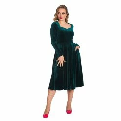Banned Retro Vintage Dress - Royal Evening Emerald 7 Banned Retro Vintage Dress - Royal Evening Emerald -The Rock Shop - shop banned retro vintage dress royal evening emerald3