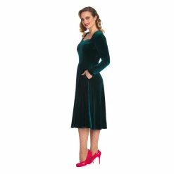 Banned Retro Vintage Dress - Royal Evening Emerald 8 Banned Retro Vintage Dress - Royal Evening Emerald -The Rock Shop - shop banned retro vintage dress royal evening emerald4