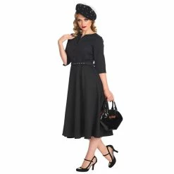 Banned Retro Vintage Dress - Winter Rose -The Rock Shop - shop banned retro vintage dress winter rose3