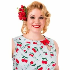 Banned Sleeveless Dress - Blindside Cherries -The Rock Shop - shop banned sleeveless dress blindside cherries 33