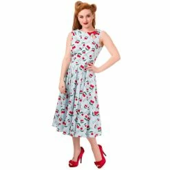 Banned Sleeveless Dress - Blindside Cherries -The Rock Shop - shop banned sleeveless dress blindside cherries 34