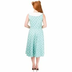 Banned Sleeveless Dress - Rival Polka Dot Dress Mint Green -The Rock Shop - shop banned sleeveless dress rival polka dot dress mint green4