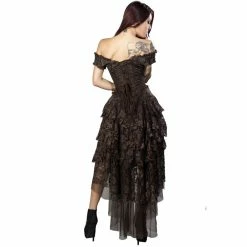 Burleska Corset Dress - Ophelie Brocade King Brown 5 Burleska Corset Dress - Ophelie Brocade King Brown -The Rock Shop - shop burleska corset dress ophelie brocade king brown3
