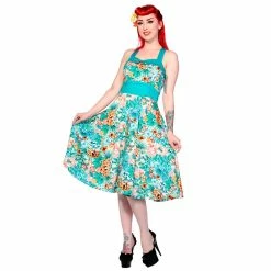 Dancing Days Neckholder Dress - Tropical Blue Floral