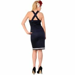 Dancing Days Neckholder Pencil Dress - Sailor -The Rock Shop - shop dancing days neckholder pencil dress sailor3