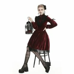 Dark In Love Gothic Dress - Ghost Blood -The Rock Shop - shop dark in love gothic dress ghost blood3