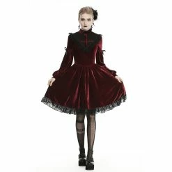 Dark In Love Gothic Dress - Ghost Blood -The Rock Shop - shop dark in love gothic dress ghost blood4