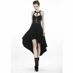 Dark In Love High-Low Dress - Metal Chain