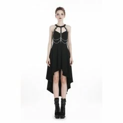 Dark In Love High-Low Dress - Metal Chain -The Rock Shop - shop dark in love high low dress metal chain4