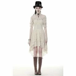 Dark In Love Mini Dress - Beige Wench -The Rock Shop - shop dark in love mini dress beige wench3