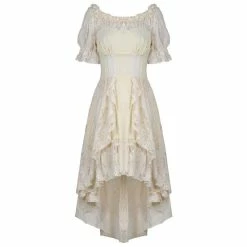 Dark In Love Mini Dress - Beige Wench -The Rock Shop - shop dark in love mini dress beige wench5