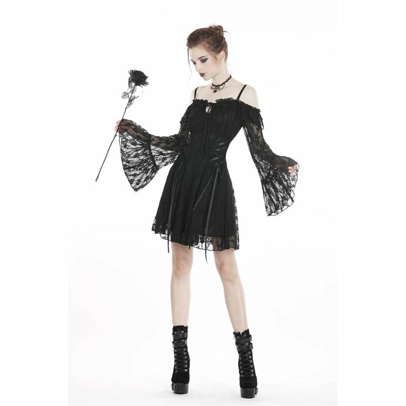 Dark In Love Mini Dress - Lace It Up 2 Dark In Love Mini Dress - Lace It Up - Image 2