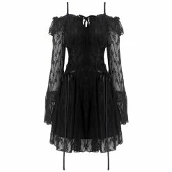 Dark In Love Mini Dress - Lace It Up 11 Dark In Love Mini Dress - Lace It Up -The Rock Shop - shop dark in love mini dress lace it up6