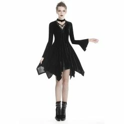Dark In Love Velvet Mini Dress - Alternative Street