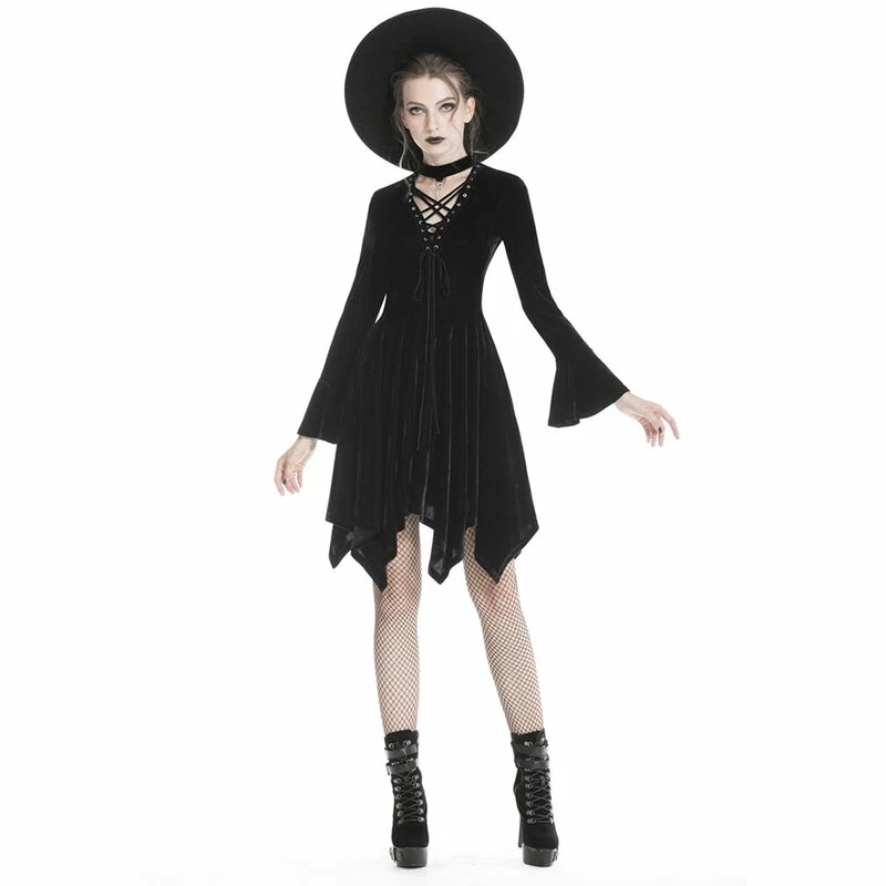 Dark In Love Velvet Mini Dress - Alternative Street 2 Dark In Love Velvet Mini Dress - Alternative Street - Image 2