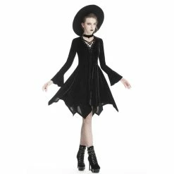 Dark In Love Velvet Mini Dress - Alternative Street 8 Dark In Love Velvet Mini Dress - Alternative Street -The Rock Shop - shop dark in love velvet mini dress alternative street3