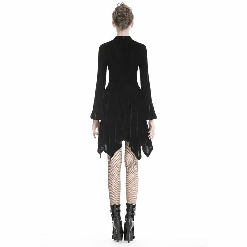 Dark In Love Velvet Mini Dress - Alternative Street 6 Dark In Love Velvet Mini Dress - Alternative Street - Image 6
