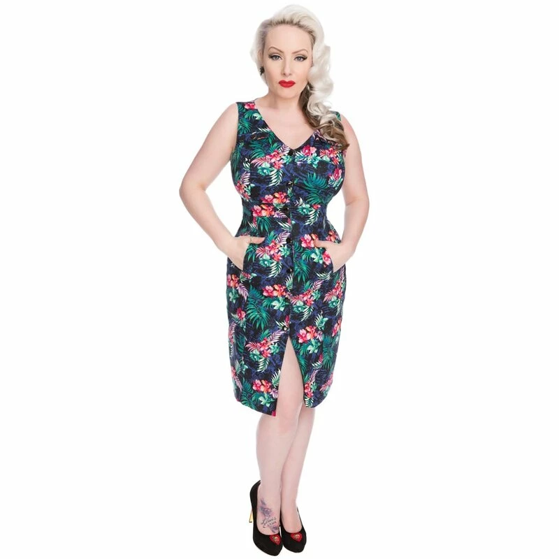 H&R London Vintage Dress - Asiatic Lilies 1 H&R London Vintage Dress - Asiatic Lilies