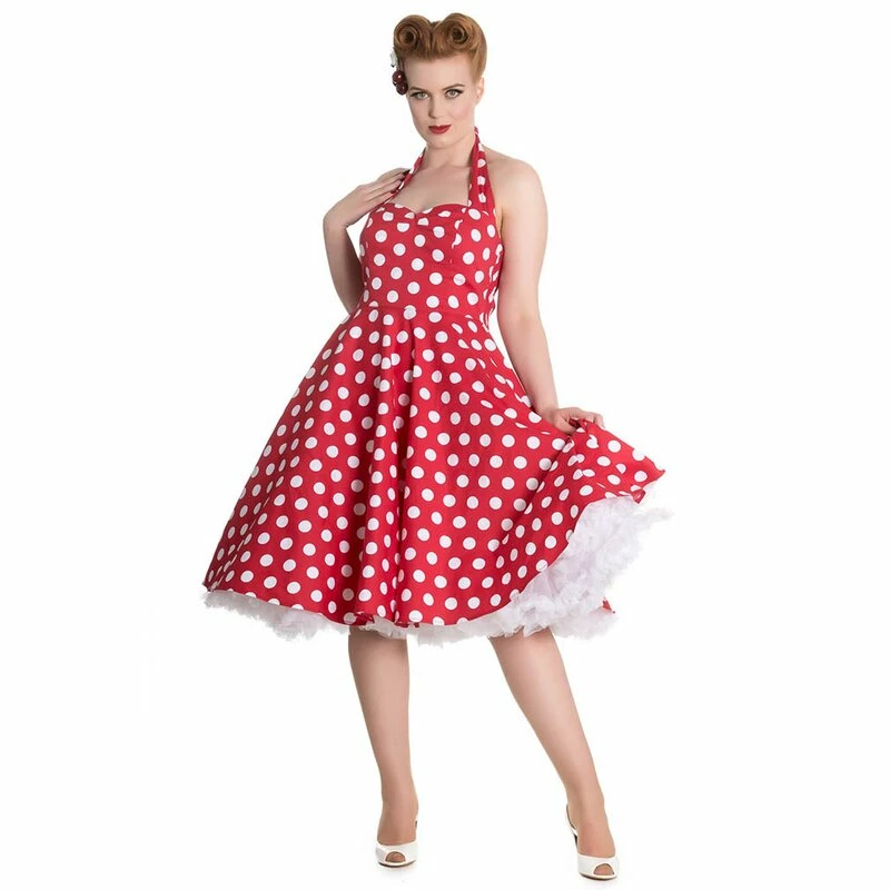 Hell Bunny Vintage Dress - Mariam Red 2 Hell Bunny Vintage Dress - Mariam Red - Image 2