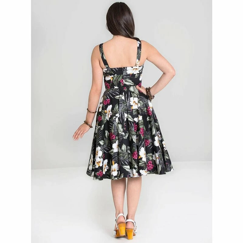 Hell Bunny Vintage Dress - Tahiti Black 2 Hell Bunny Vintage Dress - Tahiti Black - Image 2