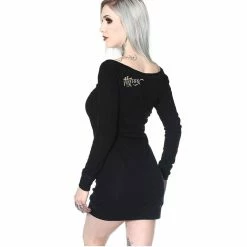 Hyraw Mini Dress - Black Cross -The Rock Shop - shop hyraw mini dress black cross5