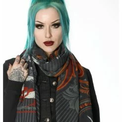 Hyraw Scarf - Skull & Bones -The Rock Shop - shop hyraw scarf skull bones5