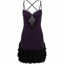 Killstar Bustle Dress - Vivienne Plum -The Rock Shop - shop killstar bustle dress vivienne plum4