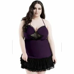 Killstar Bustle Dress - Vivienne Plum -The Rock Shop - shop killstar bustle dress vivienne plum6