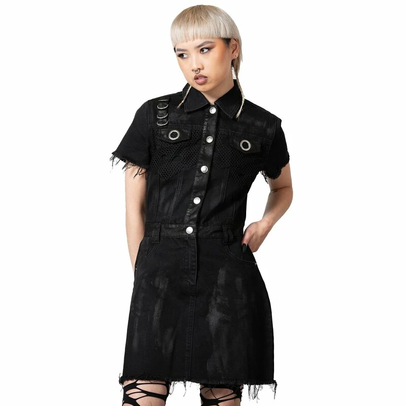KILLSTAR Denim Mini Dress - Ree-Vival 1 KILLSTAR Denim Mini Dress - Ree-Vival