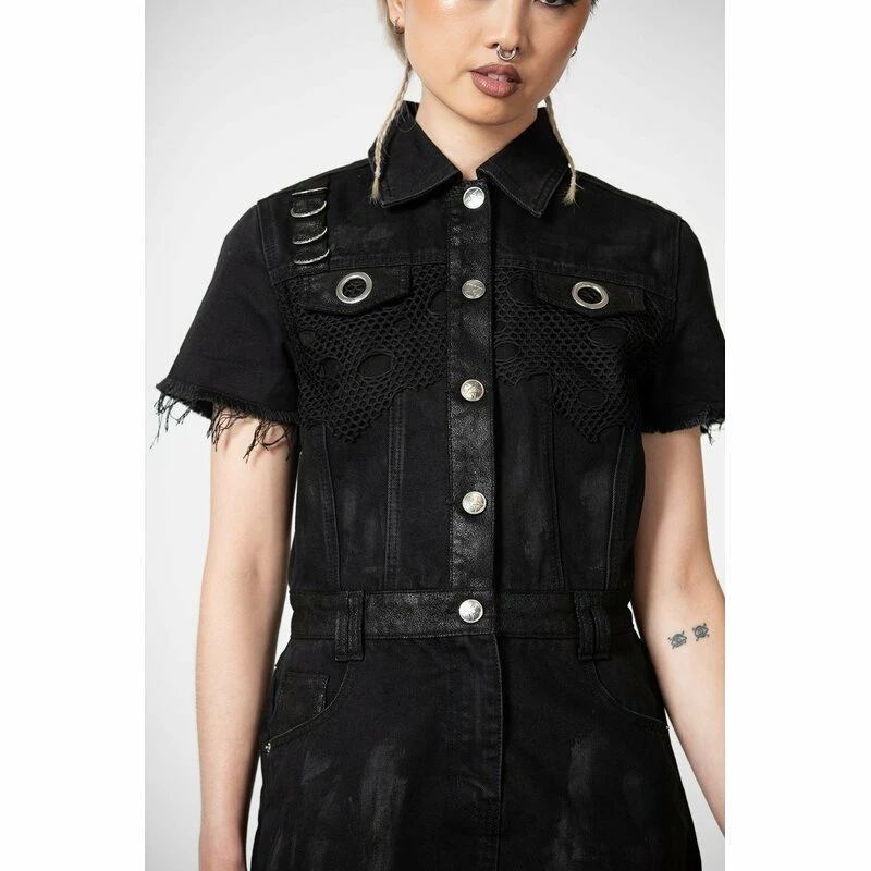 KILLSTAR Denim Mini Dress - Ree-Vival 2 KILLSTAR Denim Mini Dress - Ree-Vival - Image 2