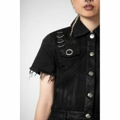KILLSTAR Denim Mini Dress - Ree-Vival 8 KILLSTAR Denim Mini Dress - Ree-Vival -The Rock Shop - shop killstar denim mini dress ree vival4