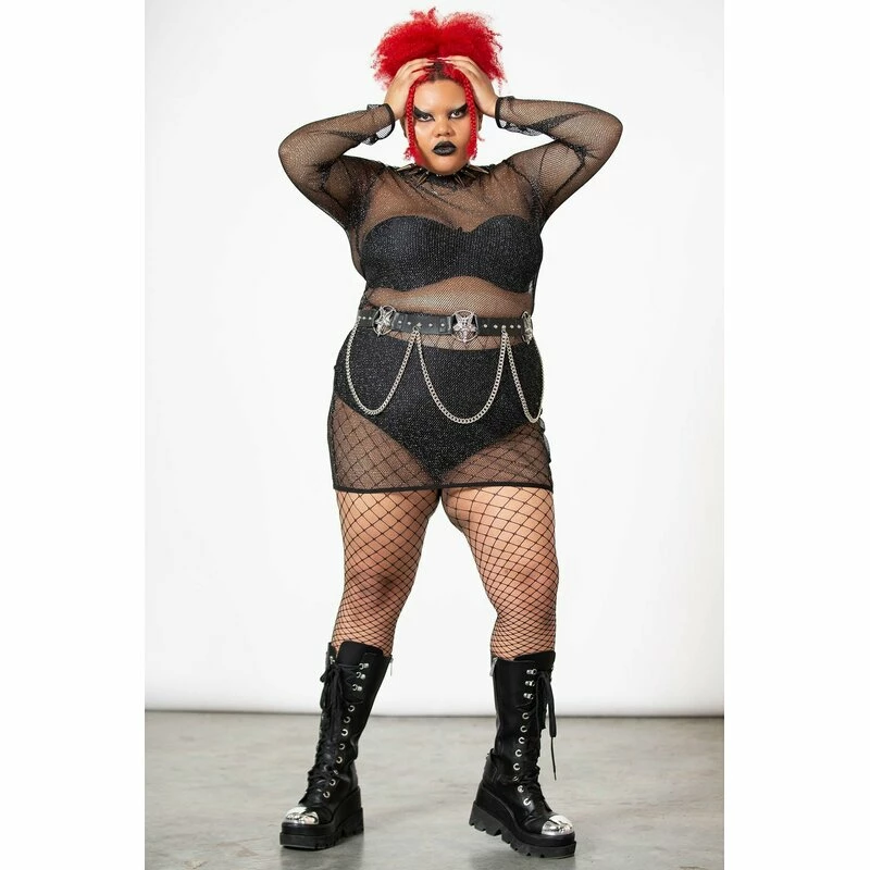 KILLSTAR Fishnet Bodycon Dress - Allnighter 4 KILLSTAR Fishnet Bodycon Dress - Allnighter - Image 4