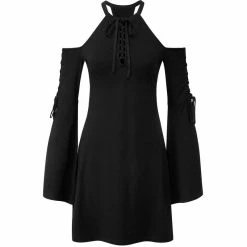 Killstar Gothic Mini Dress - Aura -The Rock Shop - shop killstar gothic mini dress aura4