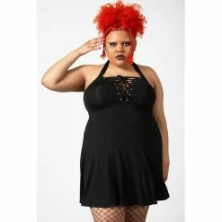 Killstar Halter Dress - Gothica -The Rock Shop - shop killstar halter dress gothica3
