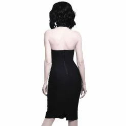 Killstar Halter Dress - Lavina Black 6 Killstar Halter Dress - Lavina Black -The Rock Shop - shop killstar halter dress lavina black3
