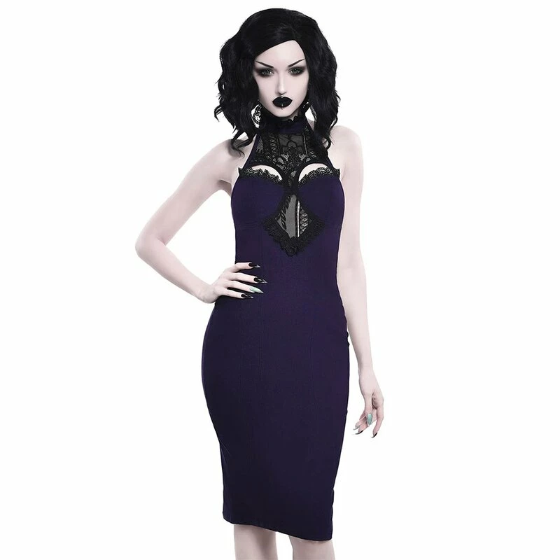 Killstar Halter Dress - Lavina Purple 2 Killstar Halter Dress - Lavina Purple - Image 2