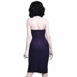 Killstar Halter Dress - Lavina Purple 6 Killstar Halter Dress - Lavina Purple -The Rock Shop - shop killstar halter dress lavina purple3