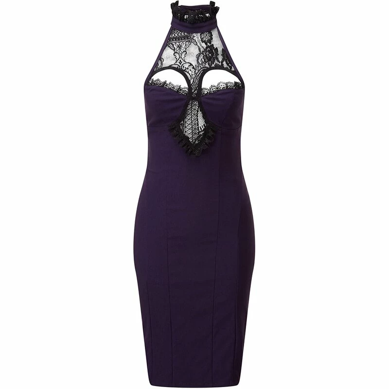 Killstar Halter Dress - Lavina Purple 4 Killstar Halter Dress - Lavina Purple - Image 4