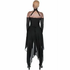 Killstar High-Low Dress - Fire Dancer -The Rock Shop - shop killstar high low dress fire dancer3