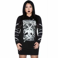 Killstar Hood Dress - Firestarter -The Rock Shop - shop killstar hood dress firestarter4