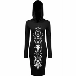 Killstar Hood Dress - Lethia -The Rock Shop - shop killstar hood dress lethia4