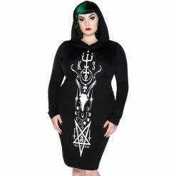 Killstar Hood Dress - Lethia -The Rock Shop - shop killstar hood dress lethia5